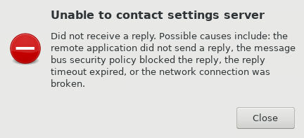 HPC Interactive error dialog.